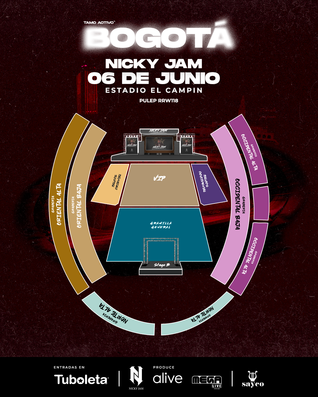 Plano del Venue - Estadio El Campin
